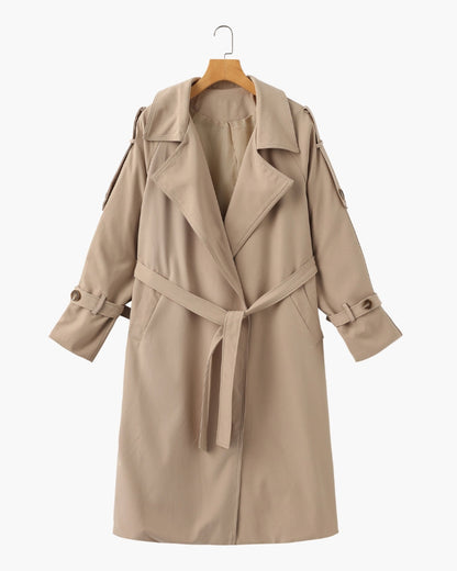 Classic Belted Trench Coat – Women's Mid-Length Outerwear