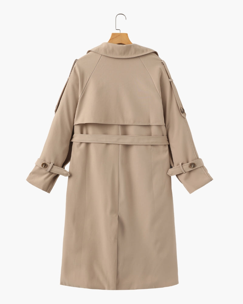 Classic Belted Trench Coat – Women's Mid-Length Outerwear