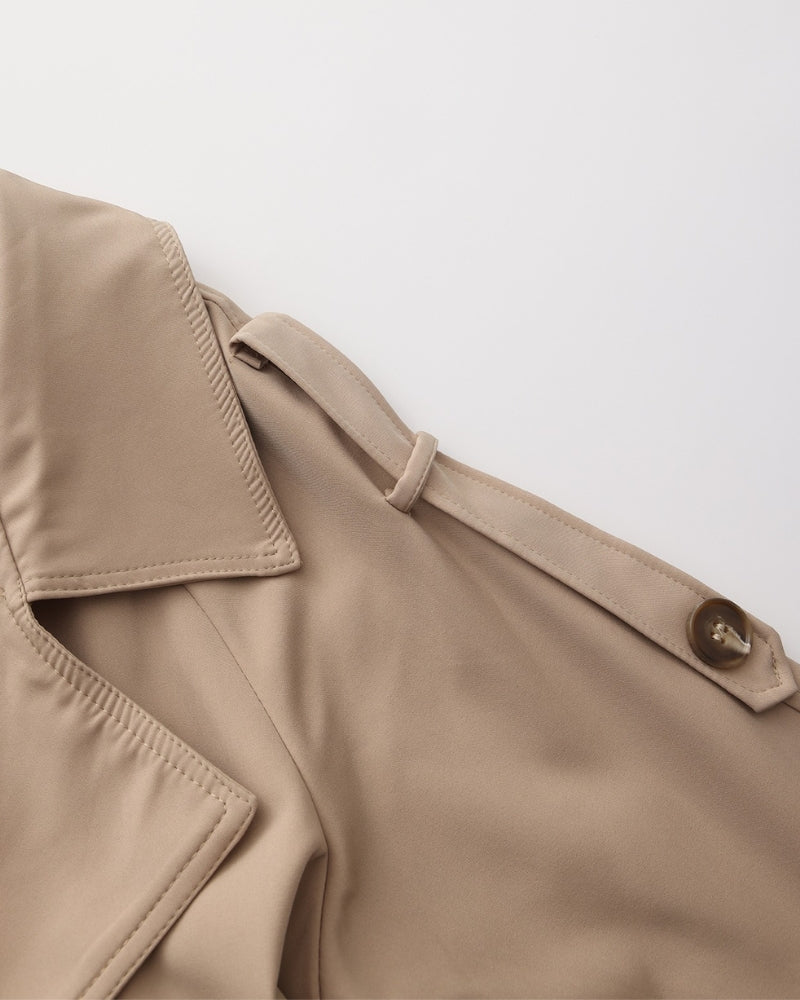 Classic Belted Trench Coat – Women's Mid-Length Outerwear
