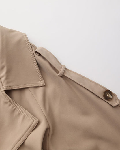 Classic Belted Trench Coat – Women's Mid-Length Outerwear