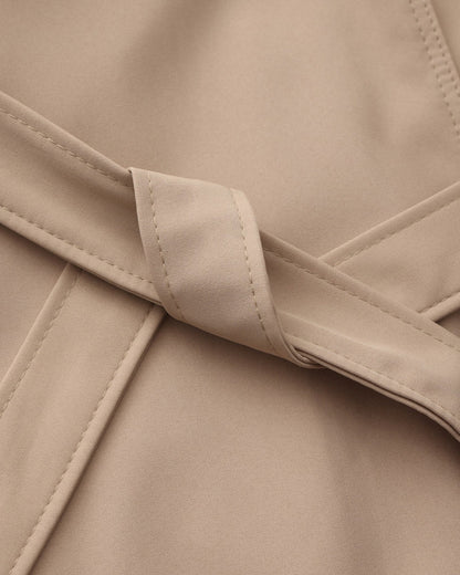 Classic Belted Trench Coat – Women's Mid-Length Outerwear
