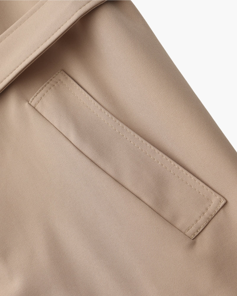 Classic Belted Trench Coat – Women's Mid-Length Outerwear