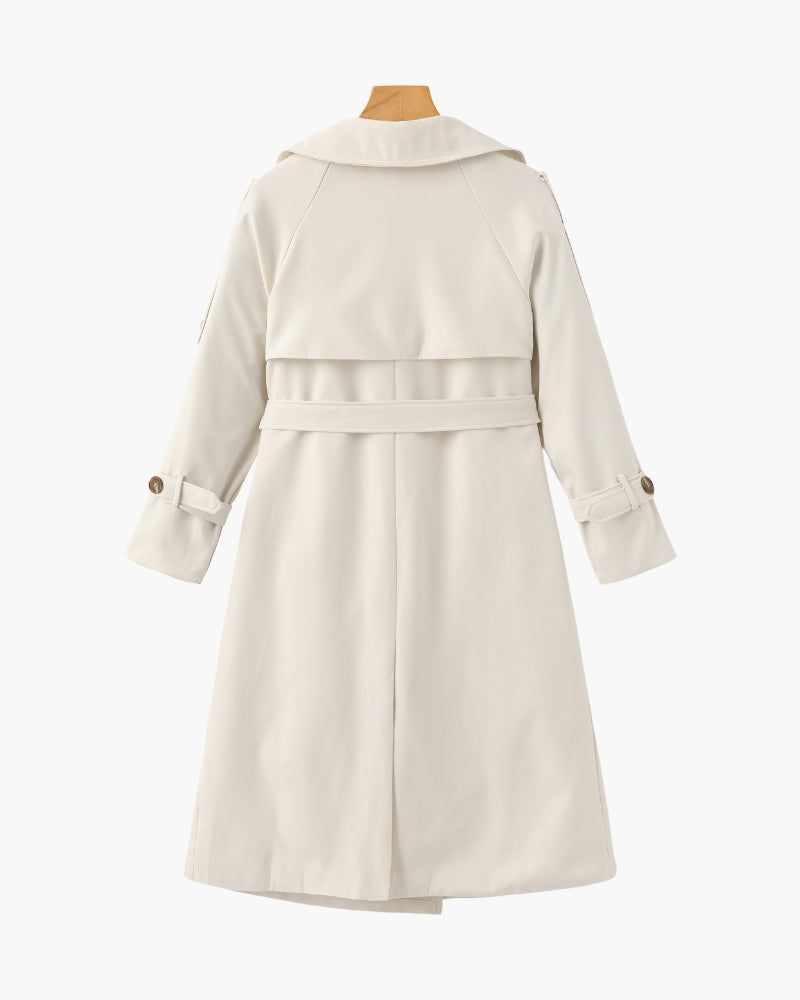 Classic Belted Trench Coat – Women's Mid-Length Outerwear
