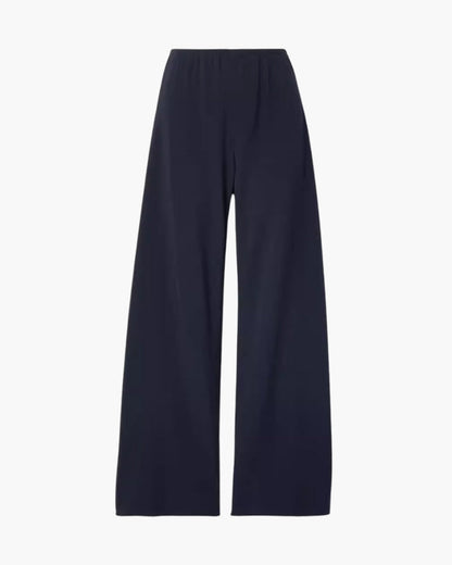Fluid Wide-Leg Trousers – Women's High-Rise Everyday Essential