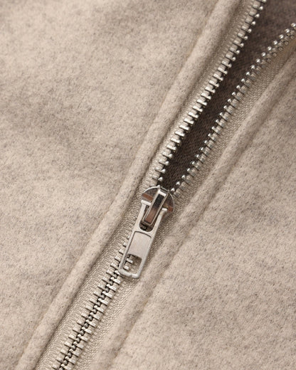 Hooded Wool-Blend Zip Coat – Women's Premium Winter Jacket