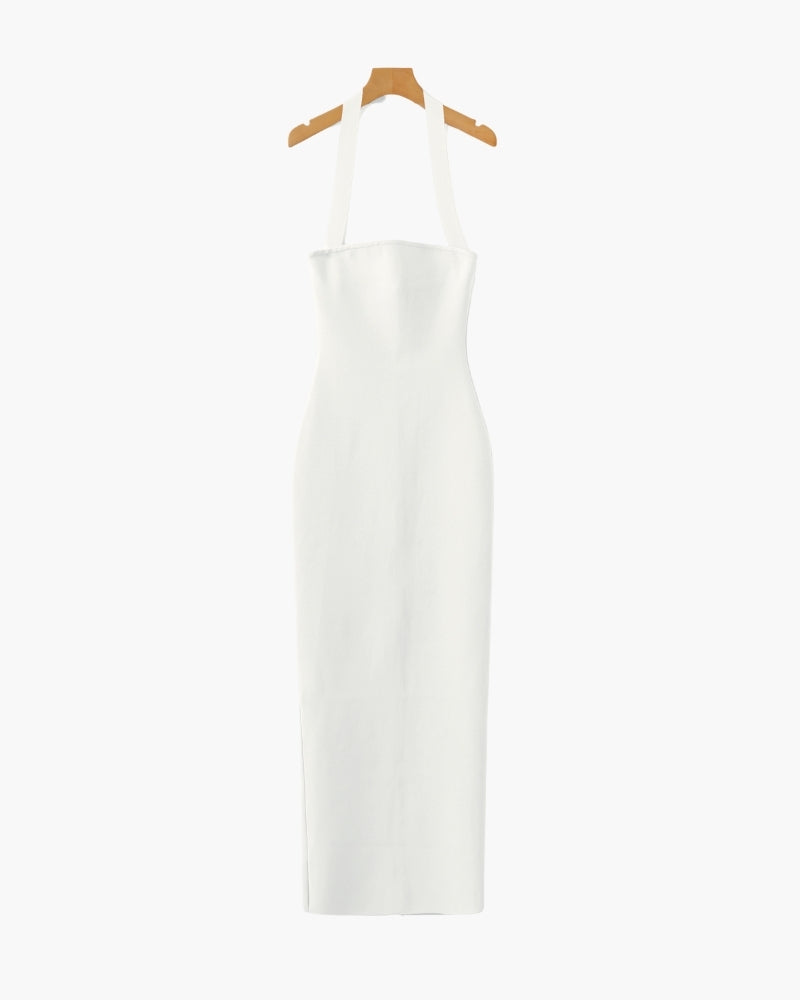 Women's Halter Neck Maxi Bodycon Dress | Elegant Evening Dress