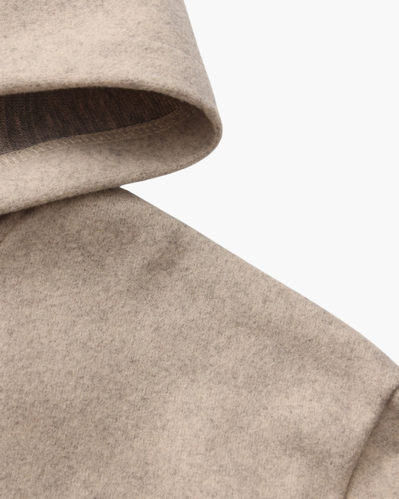 Hooded Wool-Blend Zip Coat – Women's Premium Winter Jacket