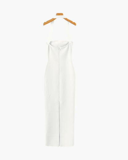 Women's Halter Neck Maxi Bodycon Dress | Elegant Evening Dress