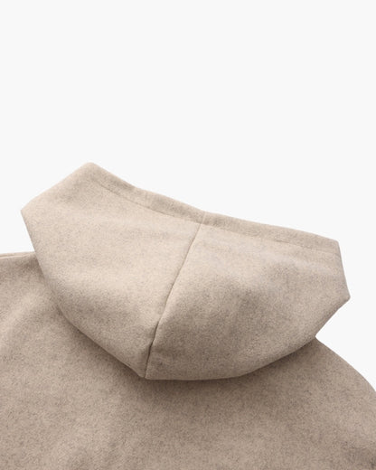 Hooded Wool-Blend Zip Coat – Women's Premium Winter Jacket