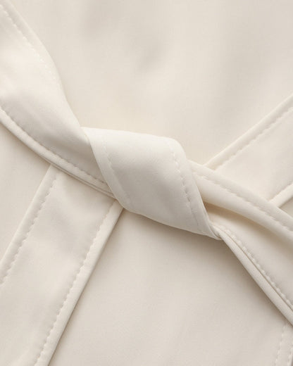 Classic Belted Trench Coat – Women's Mid-Length Outerwear