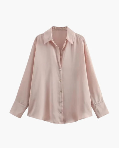 Women's Classic Chic Oversized Shirt | Sandy Brown & Emerald Green