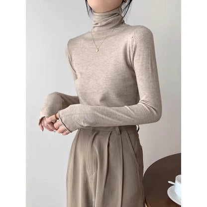 Elegant Turtleneck Knit Pullover