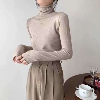 Elegant Turtleneck Knit Pullover