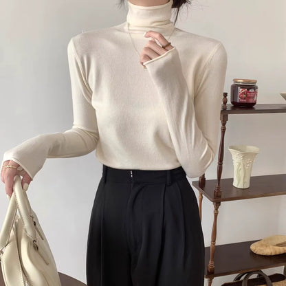 Elegant Turtleneck Knit Pullover