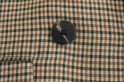 Vintage Double-Breasted Plaid Blazer
