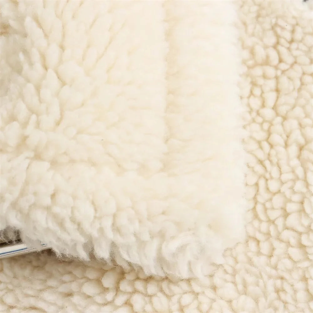 Plush Fur-Effect Structured Jacket