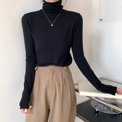 Elegant Turtleneck Knit Pullover