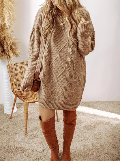 Cable Knit Sweater Dress