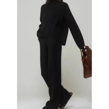 Knitted Turtleneck Two-Piece Set