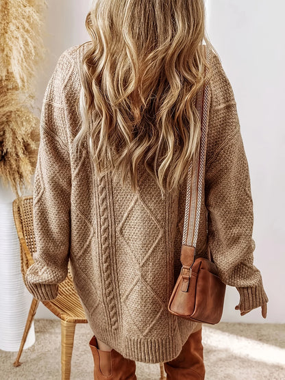 Cable Knit Sweater Dress