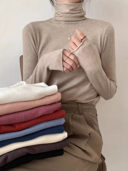 Elegant Turtleneck Knit Pullover