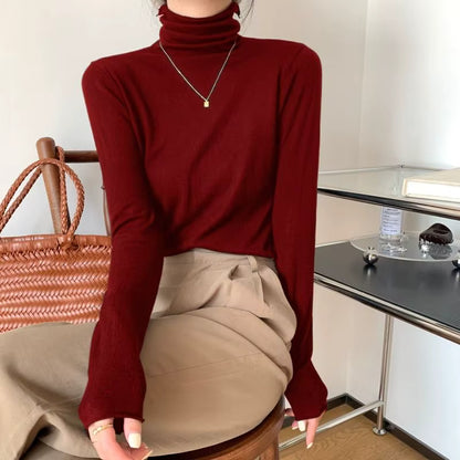 Elegant Turtleneck Knit Pullover