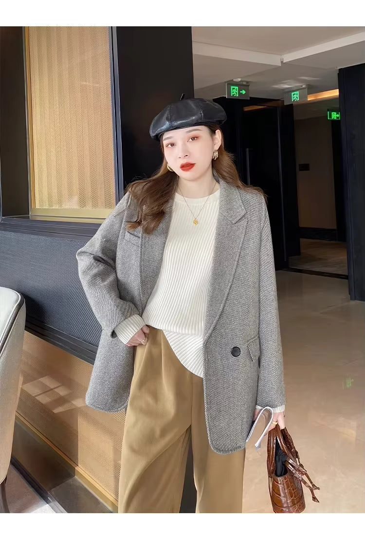 Split-Hem Button Detail Knit Sweater