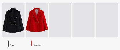 Contrast Trim Tweed Blazer