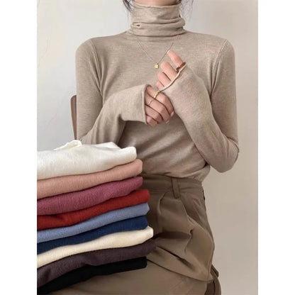 Elegant Turtleneck Knit Pullover