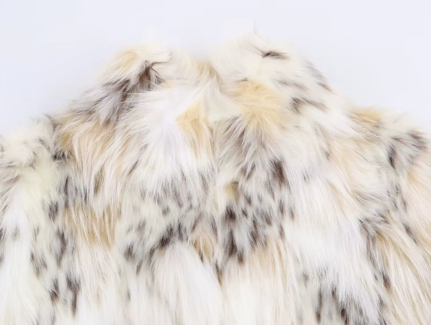 Autumn Winter Leopard Faux Fur Jacket Coat Women Short Plush Stand Collar Panelled Jacket Female Warm Stylish Outerwears Lady