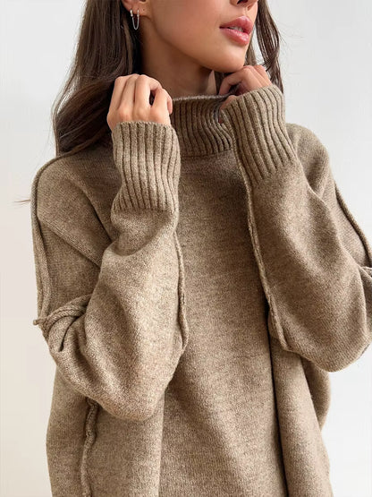 Thickened Turtleneck Knitted Two-Piece Set