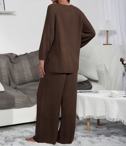 Ribbed Knit Two-Piece Set