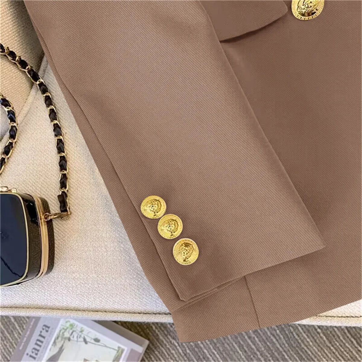 Double-Breasted Tailored Blazer