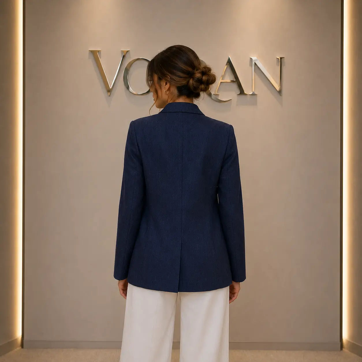 Linen Blazer – Women's Tailored 3/4 Sleeve Summer Jacket