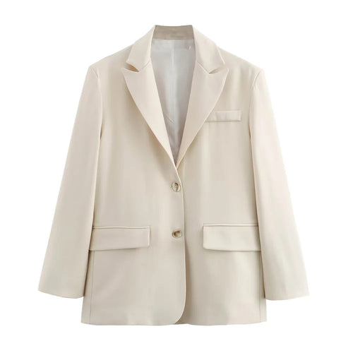 Elegant minimalist women’s two-button blazer with structured tailoring by  UK Vohran