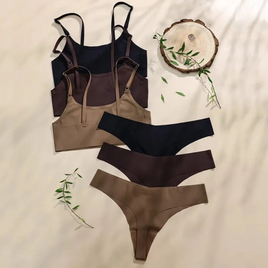 Ice Silk Seamless Wireless Lingerie Set – invisible comfort lingerie for everyday confidence Vohran UK.